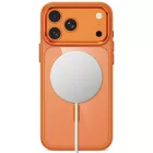 iPhone 17 Pro Max / 18 Pro Max Telefonok - Tech-Protect Magmat Magsafe CC - Átlátszó-Narancs