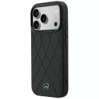 iPhone 17 Pro / 18 Pro Tok - Mercedes Leather Crossed Lines MagSafe - Fekete