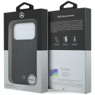 iPhone 17 Pro / 18 Pro Tok - Mercedes Leather Crossed Lines MagSafe - Fekete