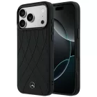 iPhone 17 Pro Max / 18 Pro Max Tok - Mercedes Leather Crossed Lines MagSafe - Fekete