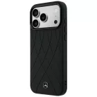 iPhone 17 Pro Max / 18 Pro Max Tok - Mercedes Leather Crossed Lines MagSafe - Fekete