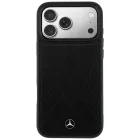 iPhone 17 Pro Max / 18 Pro Max Tok - Mercedes Leather Crossed Lines MagSafe - Fekete