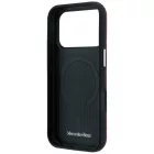 iPhone 17 Pro / 18 Pro Tok - Mercedes Leather Semi Wrap Wood Effect MagSafe - Bordó