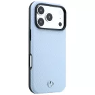 iPhone 17 Pro / 18 Pro Tok - Mercedes Leather Semi Wrap Wood Effect MagSafe - Kék