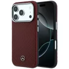 iPhone 17 Pro Max / 18 Pro Max Tok - Mercedes Leather Semi Wrap Wood Effect MagSafe - Bordó