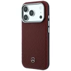 iPhone 17 Pro Max / 18 Pro Max Tok - Mercedes Leather Semi Wrap Wood Effect MagSafe - Bordó