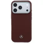 iPhone 17 Pro Max / 18 Pro Max Tok - Mercedes Leather Semi Wrap Wood Effect MagSafe - Bordó
