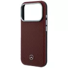 iPhone 17 Pro Max / 18 Pro Max Tok - Mercedes Leather Semi Wrap Wood Effect MagSafe - Bordó