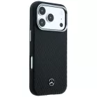 iPhone 17 Pro Max - 18 Pro Max Tok - Mercedes Leather Semi Wrap Wood Effect MagSafe - Fekete