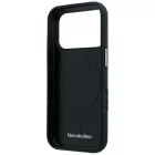 iPhone 17 Pro Max - 18 Pro Max Tok - Mercedes Leather Semi Wrap Wood Effect MagSafe - Fekete