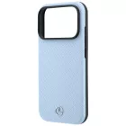 iPhone 17 Pro Max / 18 Pro Max Tok - Mercedes Leather Semi Wrap Wood Effect MagSafe - Kék