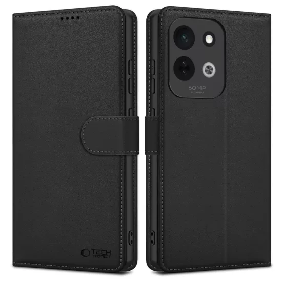 Xiaomi Redmi 17 4G / 5G Tok - Tech-Protect Wallet - Fekete