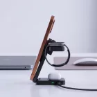 Tech-Protect A56 3in1 MagSafe Vezeték Nélküli Töltő + C-C Kábel 100cm - Fekete