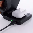 Tech-Protect A56 3in1 MagSafe Vezeték Nélküli Töltő + C-C Kábel 100cm - Fekete