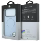 iPhone 18 Pro Max / 17 Pro Max Tok - Mercedes Leather 3D MagSafe - Kék