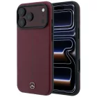 iPhone 18 Pro Max / 17 Pro Max Tok - Mercedes Leather Semi Wrap Iconic Line MagSafe - Bordó