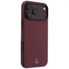 iPhone 18 Pro Max / 17 Pro Max Tok - Mercedes Leather Semi Wrap Iconic Line MagSafe - Bordó