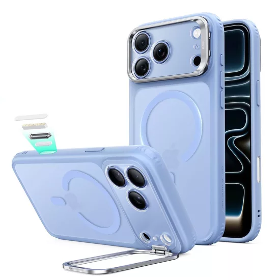 iPhone 18 Pro / 17 Pro Tok - ESR Classic Hybrid Kickstand MagSafe - Áttetsző-Világoskék