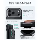 iPhone 18 Pro / 17 Pro Tok - ESR Cyber Tough Kickstand MagSafe - Fekete