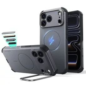   iPhone 18 Pro / 17 Pro Tok - ESR Cyber Tough Kickstand MagSafe - Szürke