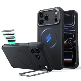   iPhone 18 Pro Max / 17 Pro Max Tok - ESR Cyber Tough Kickstand MagSafe - Fekete
