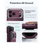 iPhone 18 Pro Max / 17 Pro Max Tok - ESR Cyber Tough Kickstand MagSafe - Bordó