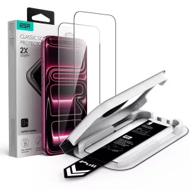   iPhone 18 Pro / 17 Pro Kijelzővédő Üvegfólia - ESR UltraFit Classic - Fekete x 2 db