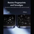 iPhone 18 Pro Max / 17 Pro Max Kijelzővédő Üvegfólia - ESR UltraFit Armorite - Fekete x 2 db