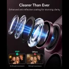 iPhone 18 Pro / 18 Pro Max Lencsevédő - ESR Armorite Camera Lens Protector - Sötét Cseresznye