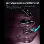 iPhone 18 Pro / 18 Pro Max Lencsevédő - ESR Armorite Camera Lens Protector - Sötét Cseresznye