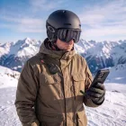 Tech-Protect ATH04 UrbanLoop Lopásgátló Telefontartó Behúzható Hordszíjjal - Fekete-Narancs