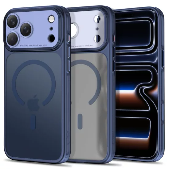 iPhone 18 Pro Max / 17 Pro Max Tok - Tech-Protect MagPrime MagSafe CC - Matt Sötétkék