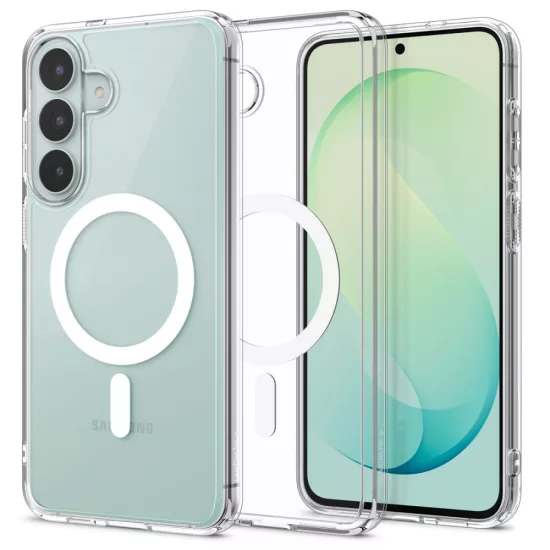 Samsung Galaxy S26 FE Tok - Spigen Ultra Hybrid MagFit MagSafe - Átlátszó-Fehér
