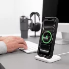 iPhone 18 Pro Max / 17 Pro Max Tok - Tech-Protect MagPeak MagSafe CC - Áttetsző-Fekete