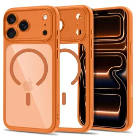   iPhone 18 Pro Max / 17 Pro Max Tok - Tech-Protect MagPeak MagSafe CC - Átlátszó-Narancs