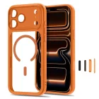 iPhone 18 Pro Max / 17 Pro Max Tok - Tech-Protect MagPeak MagSafe CC - Átlátszó-Narancs