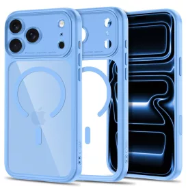   iPhone 18 Pro Max / 17 Pro Max Tok - Tech-Protect MagPeak MagSafe CC - Átlátszó-Kék