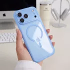 iPhone 18 Pro Max / 17 Pro Max Tok - Tech-Protect MagPeak MagSafe CC - Átlátszó-Kék