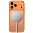 iPhone 18 Pro Max / 17 Pro Max Tok - Tech-Protect MagPeak MagSafe CC - Áttetsző-Narancs