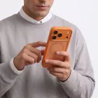 iPhone 18 Pro Max / 17 Pro Max Tok - Tech-Protect MagPeak MagSafe CC - Áttetsző-Narancs