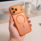iPhone 18 Pro Max / 17 Pro Max Tok - Tech-Protect MagPeak MagSafe CC - Áttetsző-Narancs