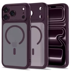   iPhone 18 Pro Max / 17 Pro Max Tok - Tech-Protect MagPeak MagSafe CC - Sötét Cseresznye