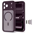 iPhone 18 Pro Max / 17 Pro Max Tok - Tech-Protect MagPeak MagSafe CC - Sötét Cseresznye