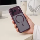 iPhone 18 Pro Max / 17 Pro Max Tok - Tech-Protect MagPeak MagSafe CC - Sötét Cseresznye