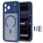 iPhone 18 Pro Max / 17 Pro Max Tok - Tech-Protect MagPeak MagSafe CC - Áttetsző-Sötétkék
