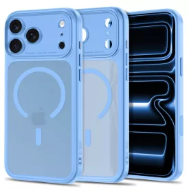   iPhone 18 Pro Max / 17 Pro Max Tok - Tech-Protect MagPeak MagSafe CC - Áttetsző-Világoskék