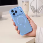 iPhone 18 Pro Max / 17 Pro Max Tok - Tech-Protect MagPeak MagSafe CC - Áttetsző-Világoskék