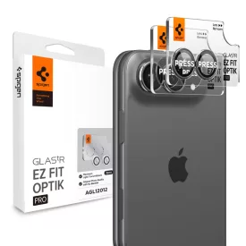   iPhone Duo Lencsevédő - Spigen Glas.tR EZ Fit Optik Pro - Fehér x 2 db