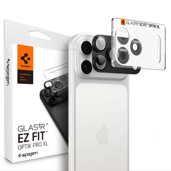 iPhone 18 Pro Max Kameravédő - Spigen Glas.tR EZ Fit Optik Pro XL - Sötétszürke