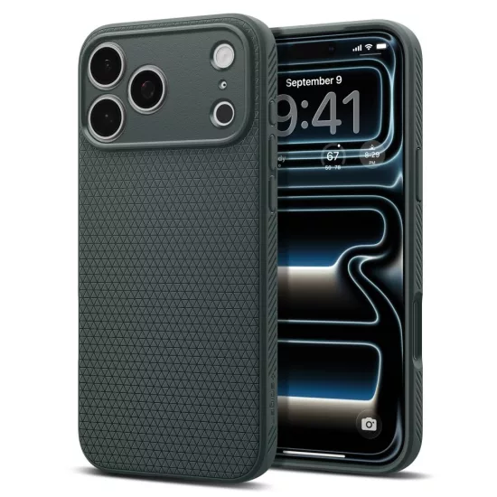 iPhone 18 Pro / 17 Pro Tok - Spigen Liquid Air - Zöld
